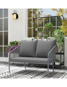 havebænk polyrattan havesofa altan 2