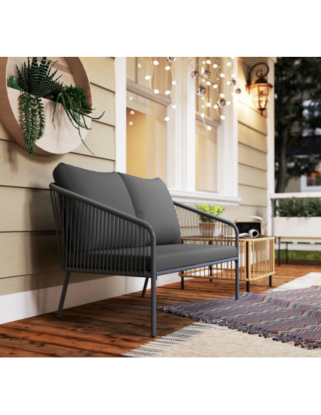 havebænk polyrattan havesofa altan