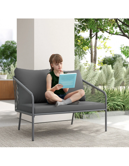 havebænk polyrattan havesofa altan