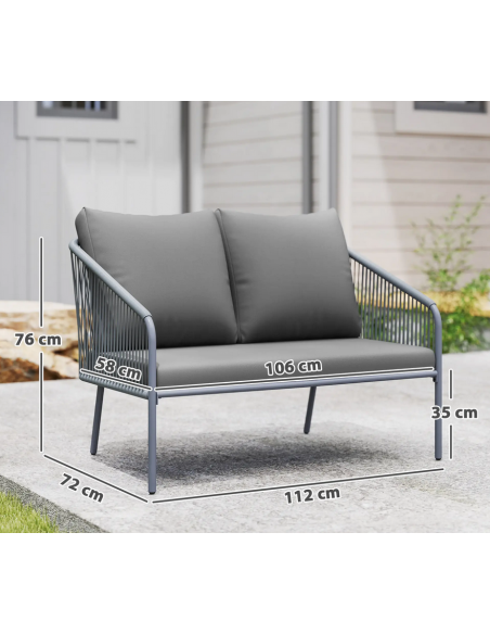 havebænk polyrattan havesofa altan
