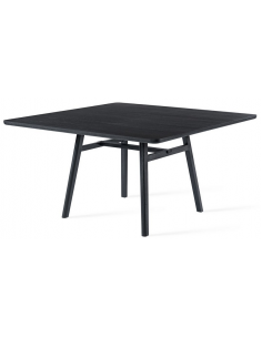 sort firkantet kvadratisk spisebord egetræ eg