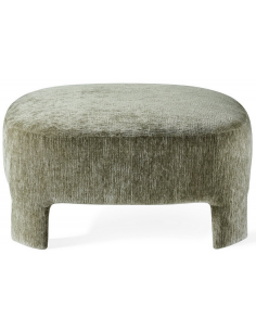 fodskammel skammel bænk til lænestol stof grøn