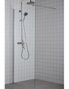 brusevæg brusehjørne moderne badeværelse