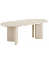 Ovalt spisebord i MDF 220 x 100 cm - Sand