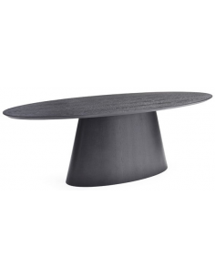 ovalt spisebord egetræ eg ovale spiseborde sort