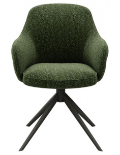 spisebordsstol med armlæn drejefunktion drejefod boucle stof 2