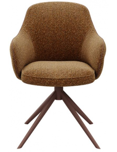 spisebordsstol med armlæn drejefunktion drejefod boucle stof 2