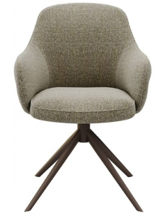 spisebordsstol med armlæn drejefunktion drejefod boucle stof 2