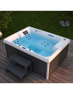 udendørs spa udendørsspa spabad udendørs terrasse led bobler lys tilbud massage whirlpool boblebad 3 personer 2