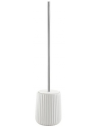 MARIKA Toiletbørste i metal og porcelæn H45 cm - Krom/Hvid