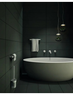 toiletbørste sort messing hvid krom badeværelse 2