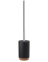 Ilary Toiletbørste i keramik, kork og metal H46,5 cm - Mat sort/Kork/Krom