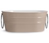 Tinozza håndvask i keramik 58,5 x 40 cm - Mat ler grå
