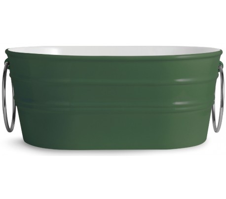 Billede af Tinozza håndvask i keramik 58,5 x 40 cm - Engelsk grøn