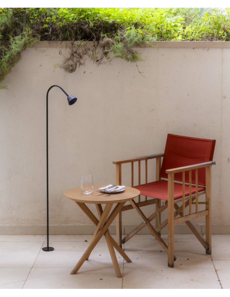 Udendørs bedlamper spyd sort led