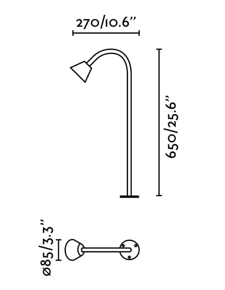 Udendørs bedlamper spyd sort led