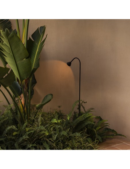 Udendørs bedlamper spyd sort led