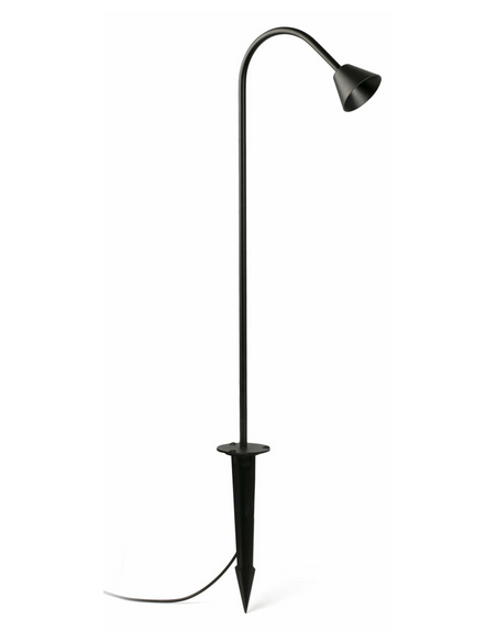 Udendørs bedlamper spyd sort led