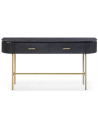 LANTINE Konsolbord i metal og egetræsfinér B150 cm - Sort/Messing