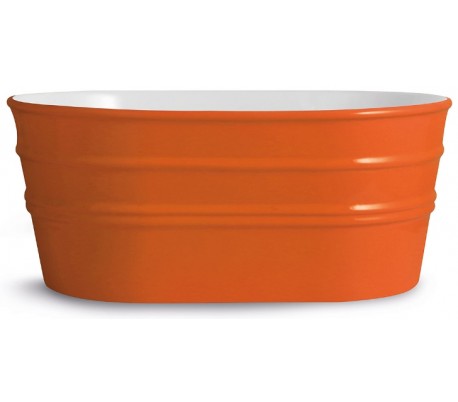 Se Tinozza håndvask i keramik 58,5 x 40 cm - Orange hos Lepong.dk
