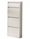 DAL Skoskab i metal H118 x B50 x D15 cm - Peberhvid