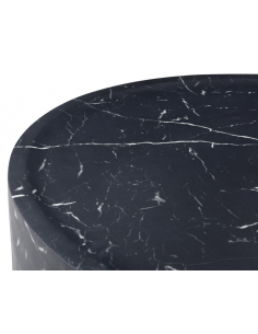 sofabord rundt marmor sort sten 2