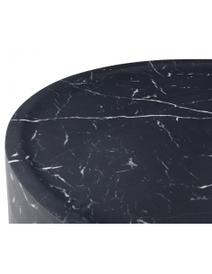 sofabord rundt marmor sort sten 2