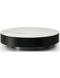 sofabord rundt marmor sten