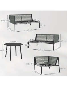 loungesæt havemøbler havesofa loungesofa til haven terrassen 2