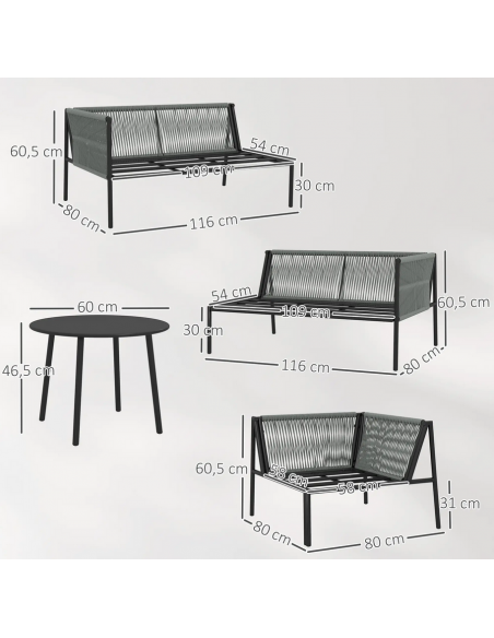 loungesæt havemøbler havesofa loungesofa til haven terrassen