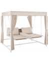 KASSANDRA Dobbelt solseng i stål og polyester 229 x 180 cm - Hvid/Beige