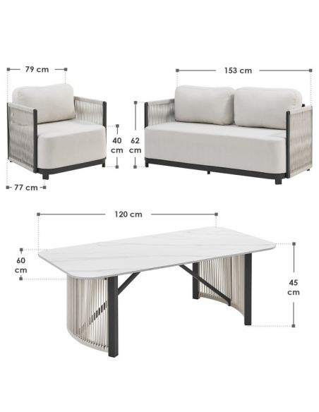 loungesæt havemøbler havesofa loungesofa til haven terrassen