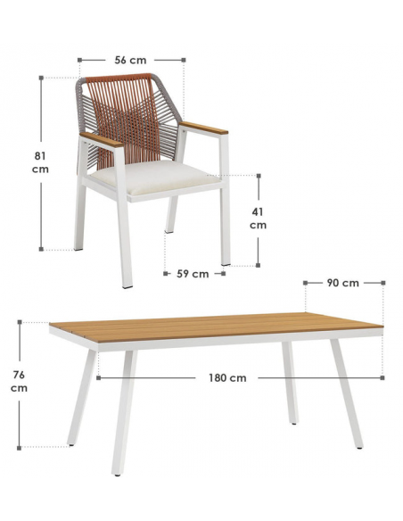 spisebordssæt udendørs havemøbler havebord med havestole polyrattan