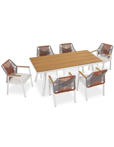 spisebordssæt udendørs havemøbler havebord med havestole polyrattan