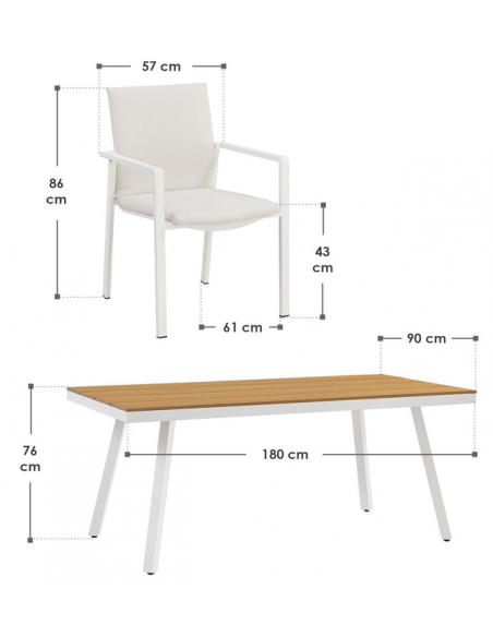 spisebordssæt udendørs havemøbler havebord med havestole polyrattan