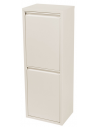 TUNA Affaldssortering i metal H93 x B33 x D25 cm - Peberhvid