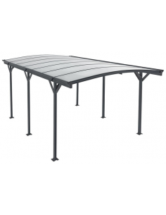 carport aluminium billig grå mørkegrå sort