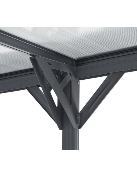 carport aluminium billig grå mørkegrå sort stål