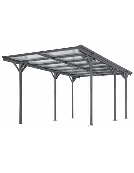 carport aluminium billig grå mørkegrå sort stål