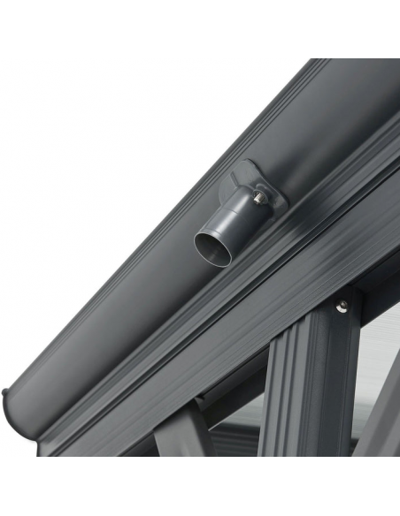carport aluminium billig grå mørkegrå sort stål