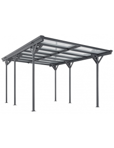 carport aluminium billig grå mørkegrå sort stål