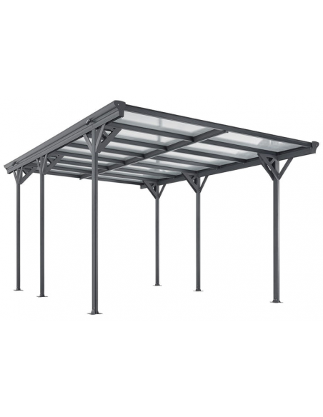 carport aluminium billig grå mørkegrå sort stål
