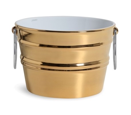 Billede af Bacile håndvask i keramik Ø46,5 cm - Guld