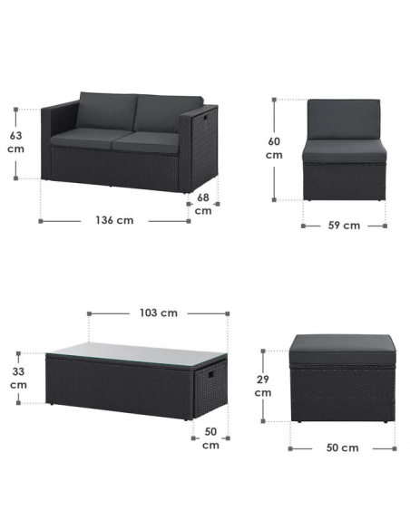 loungesæt havemøbler havesofa loungesofa til haven terrassen