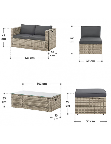 loungesæt havemøbler havesofa loungesofa til haven terrassen
