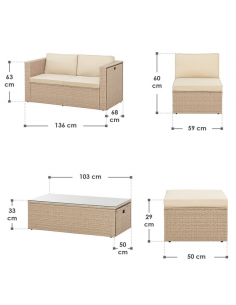 loungesæt havemøbler havesofa loungesofa til haven terrassen 2