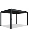 TAHITI Pavillon med vipbart lameltag i stål og aluminium 300 x 392 cm - Antracit