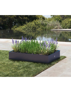 højbed plantekasser havedekoration højbede sort stål 2