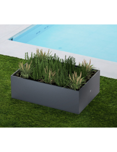 højbed plantekasser havedekoration højbede sort stål 2