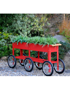 højbed plantekasser havedekoration højbede stål hjul 2